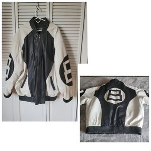 GIOVANNI OUTERWEAR Men's Vintage 8 Ball Leather Jacket, Size 4XL